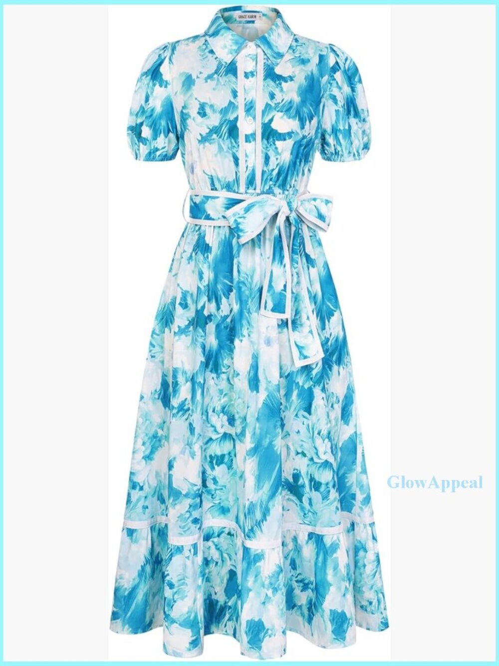 Floral Maxi Dress with Puff Sleeves and Pockets for Wedding Guest